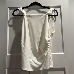 Entro Cream Ribbed Top